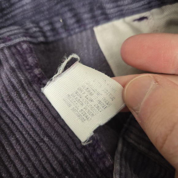 Polo Ralph Lauren Corduroy Pants Mens 29x32 Purple Cuffed Vintage 90s USA Made - Picture 5 of 10